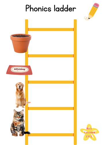CVC words phonics ladders