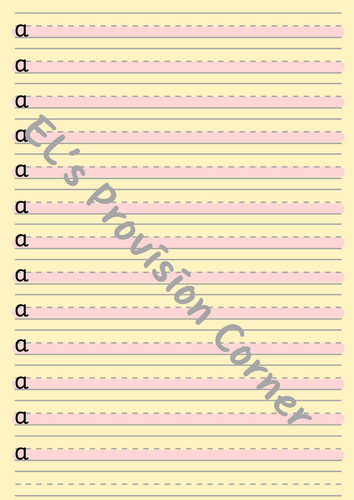 Read write inc style handwriting sheets- jam sponge