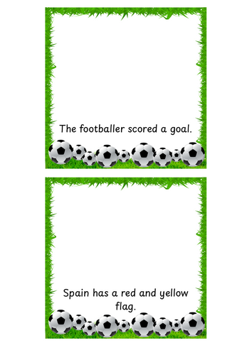 Football Themed Read a Sentence