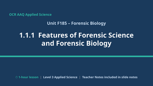 AAQ Applied Science OCR F185 Forensic Biology Topic area 1