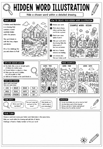 Creative Art Cover Worksheet – Monster Alphabet | KS3 Art Cover Lesson | Letter and Character Design