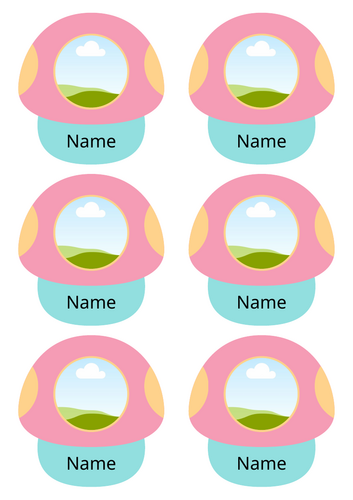 Editable Name Labels - Names and Pictures