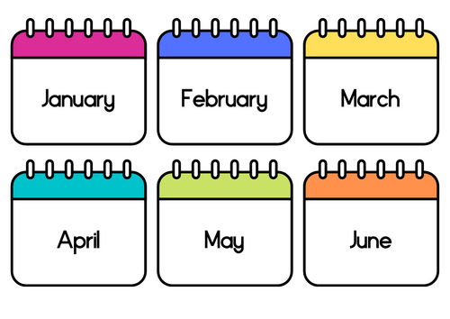 Calendar-Themed Months of the Year Set