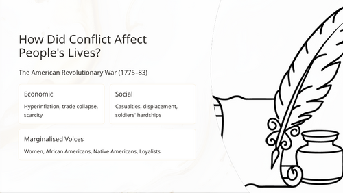IB History Paper 2 Conflict: Social Impact of American Revolution (1775–1783)