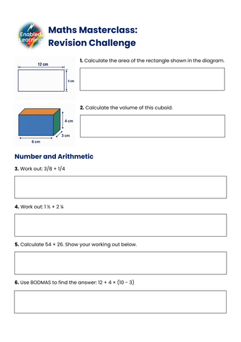 Year 5 Mixed Maths Revision