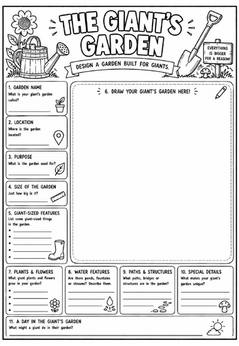 The Giant’s Garden | End of Term Art Activity | KS2 KS3 KS4 Cover Lesson