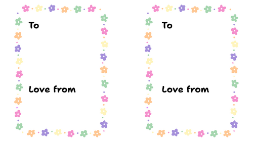 Mother’s Day/spring floral card insert