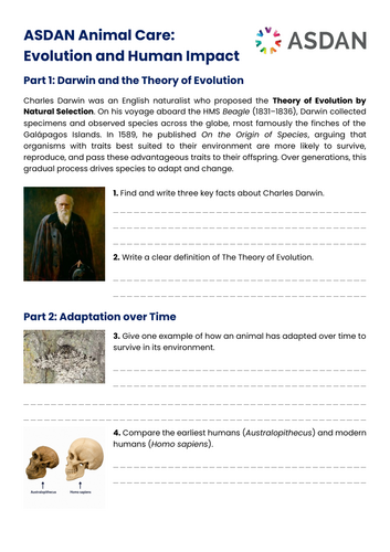 ASDAN Animal Care - Darwinism
