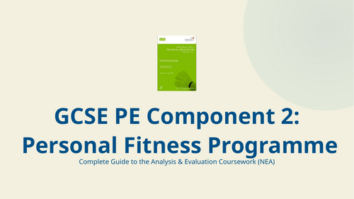 Eduqas & WJEC GCSE PE Coursework Guide & PEP Template (with Exemplars)