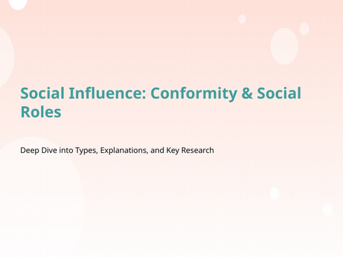 AQA A-level Psychology Social Influence Conformity