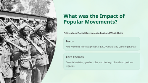 IB History Paper 2: Impact of Popular Movements in East and West Africa