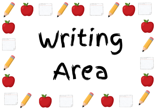 Writing Area pack