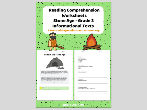 3rd Grade Reading Comprehension Stone Age – Informational Texts