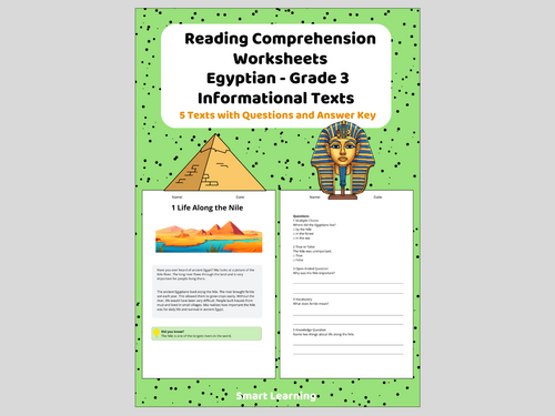 3rd Grade Reading Comprehension Egyptian – Informational Texts