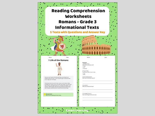 3rd Grade Reading Comprehension Romans – Informational Texts