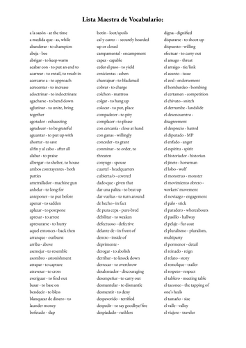 A-Level Spanish Vocab Masterlist