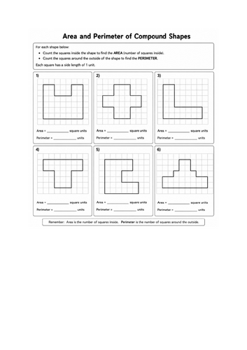 Area and Perimeter of rectangular shapes