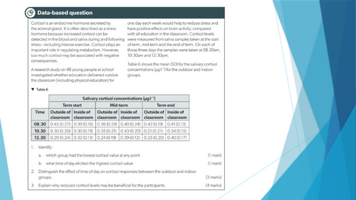 IB Sports, Exercise & Health Science (SEHS) 2026 Specification - Data-based Skills Pack