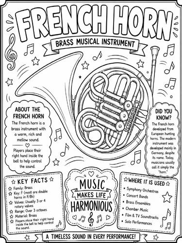 French horn Poster