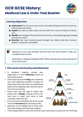 GCSE History - Law and Order in Medieval England