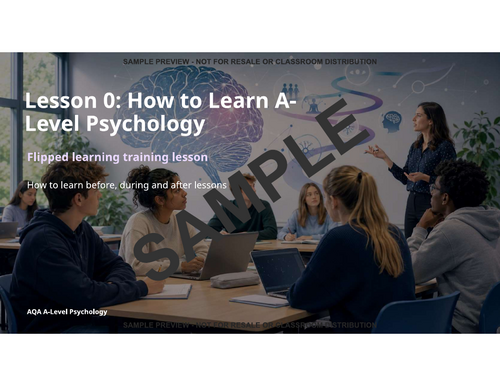 Free Sample | AQA Psychology Flipped Learning Starter Pack