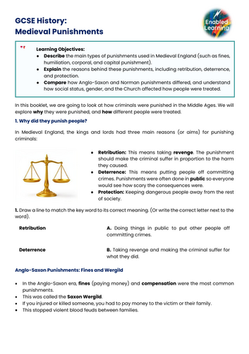 GCSE History - Punishments in Medieval England