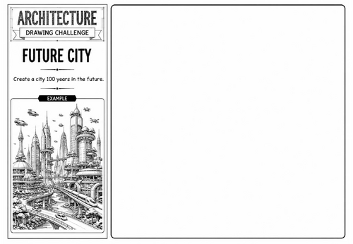 Future City | Architecture Drawing Challenge | KS2 KS3 Art Cover Lesson | Architecture Design Worksh