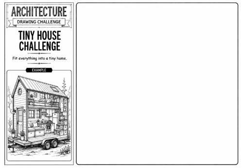 Tiny House Challenge | Architecture Drawing Challenge | KS2 KS3 Art Cover Lesson | Tiny Home Design