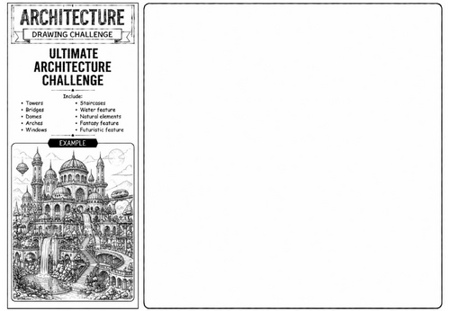 Ultimate Architecture Challenge | Architecture Drawing Challenge | KS2 KS3 Art Cover Lesson | Archit