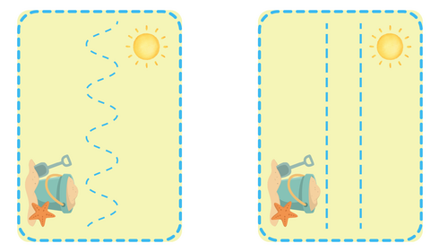 Summer/beach themed mark making cards