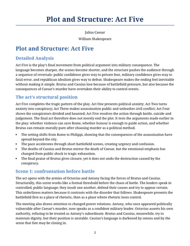 Julius Caesar – William Shakespeare – GCSE Study Guide and Workbook
