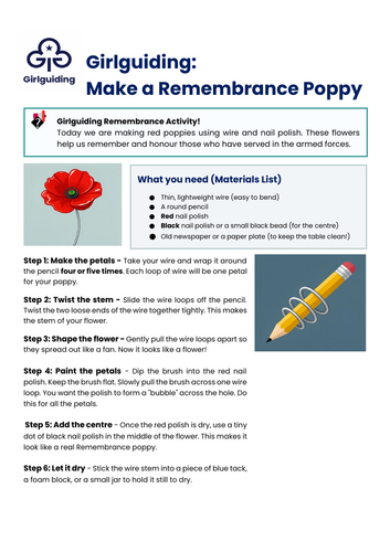 Guides - Remembrance Day Nail Polish Poppy