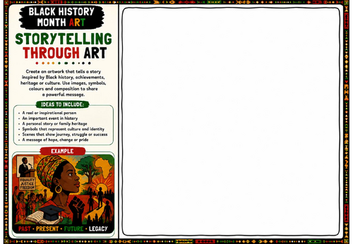 Black History Month Art: Storytelling Through Art Worksheet
