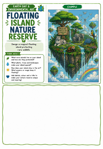 Rainforest Adventure Drawing Challenge | Earth Day Environmental Art Worksheet | KS2 KS3 KS4