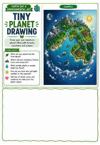 Eco Dragon Drawing Worksheet | Fantasy Environmental Art Challenge | KS2 KS3 KS4