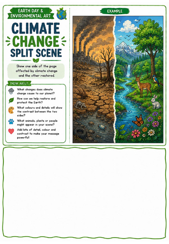Forest Guardian Drawing Challenge | Earth Day Fantasy Nature Art Worksheet | KS2 KS3 KS4