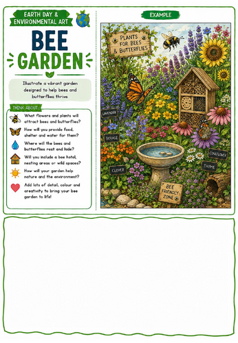 Earth in Your Hands Art Worksheet | Earth Day Symbolic Drawing Activity | KS2 KS3 KS4