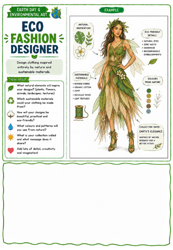 The Last Tree Drawing Challenge | Earth Day Environmental Art Worksheet | KS2 KS3 KS4