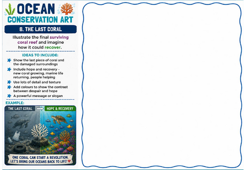 Ocean Conservation Art – The Last Coral Conservation Drawing Challenge | KS2 KS3