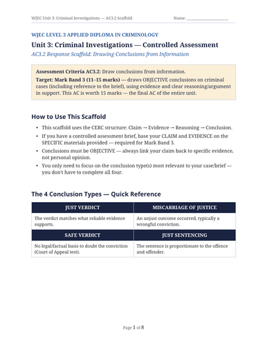 WJEC Criminology Unit 3: AC 3.2 Reviewing Verdicts