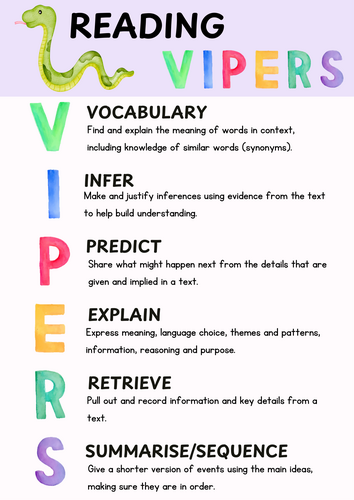VIPERS reading poster