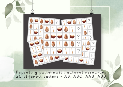 Repeating Pattern Activity Sheets – Natural Materials