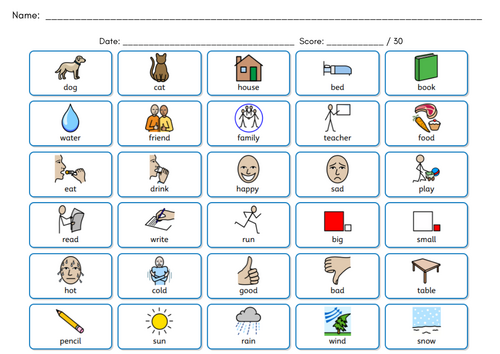 EAL Basic Words Assessment