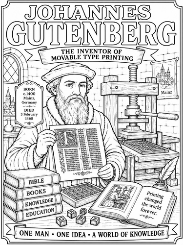Johannes Gutenberg Poster