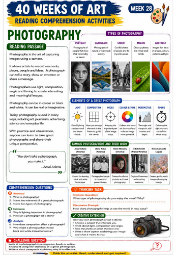 Sculpture Reading Comprehension Activity | KS3 Art Literacy Worksheet
