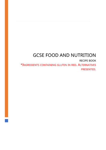 GCSE Food and Nutrition Recipe Book