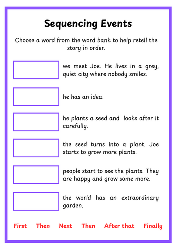 Sequential Vocabulary - The Extraordinary Gardener