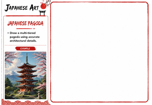 Japanese Art Drawing Challenge | Japanese Pagoda | KS3 Art Architecture Cover Lesson