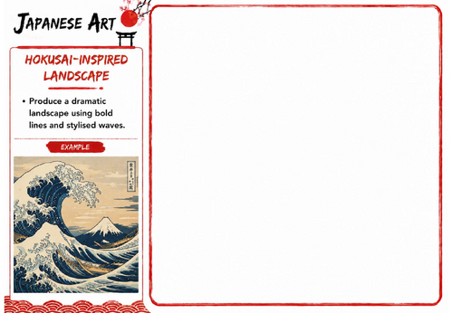 Japanese Art Drawing Challenge | Hokusai-Inspired Landscape | KS3 Art Cover Lesson