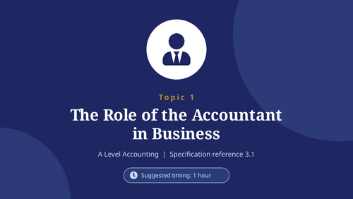 AQA A-level accountancy: Role of the accountant in the business